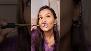 Trying VIRAL Purple Toothpaste by Colgate💜 #viral #shorts #ad