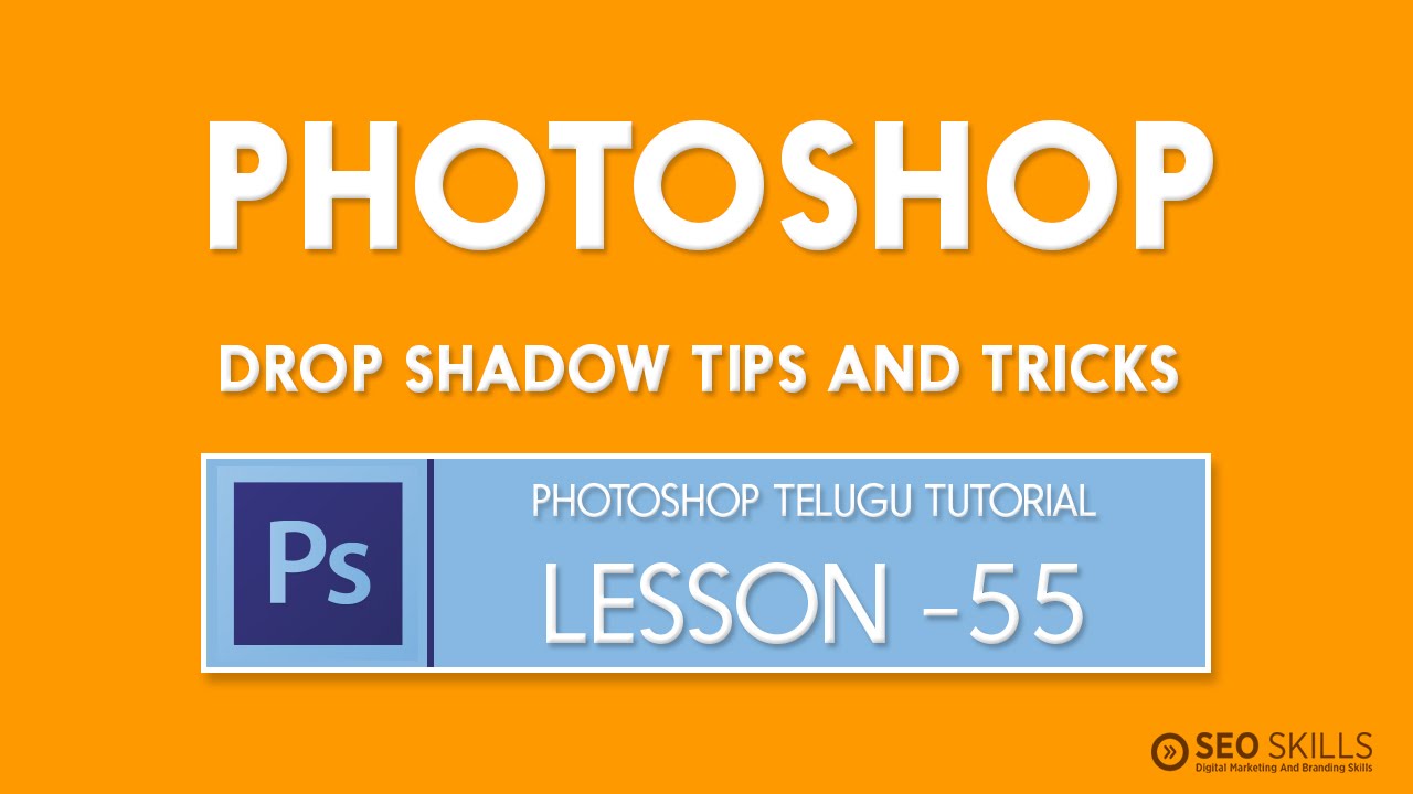 Photoshop Drop Shadow Tutorial - Tips And Tricks - Telugu - YouTube