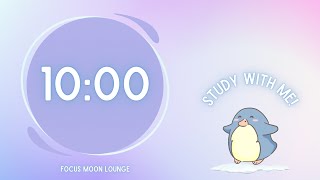 10 Minute Study Timer with Cute Penguin \u0026 Lofi Music