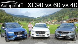 Volvo XC SUV comparison XC90 vs XC60 vs XC40 head 2 head - Autogefühl