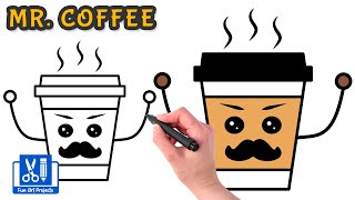 How To Draw A ☕ Coffee Cup ☕ | How To Draw Cute Things Step By Step