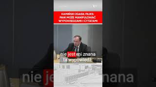 Kamiński zgasił Filiks: Pani może manipulować wypowiedziami i cytatami