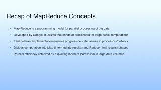 Short Summary | Lecture 23: MapReduce-Tutorial