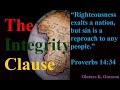 The Integrity Clause (May God give you the grace to be a person of integrity) || Olutayo K. Osunsan