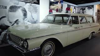 John F Kennedy Museum Exhibit with Assassination Relics and Cars
