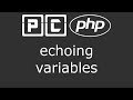 PHP beginners tutorial 8 - echoing variables, and pink variables