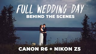Canon R6 & Nikon Z5 Full Wedding Day Behind The Scenes | Wedding Photography Godox V1