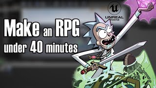 UE4 RPG tutorial for beginners GET STARTED under 40 Minutes Game design