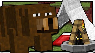 Minecraft | CAMPING BEAR ATTACK!! | Custom Mod Adventure