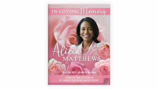 8 Page Delicate Pink CANVA Funeral Program Template 11x17 inch