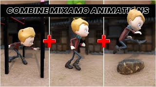 Combine multiple Animations from Mixamo Easily | Blender tutorial