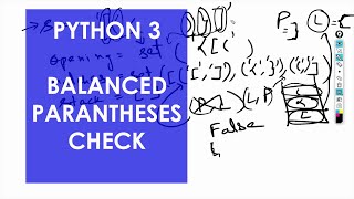 balanced parentheses using stack python 3