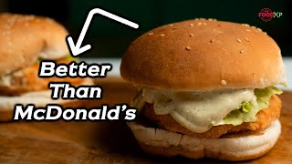 McDonald's McChicken Chicken Sandwich Copycat Recipe | TheFoodXP