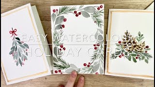 How To Make Easy Watercolor Holiday Cards