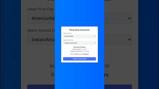 Build a Time Zone Converter with JavaScript & Tailwind CSS | WebCraft & Devs #timezone