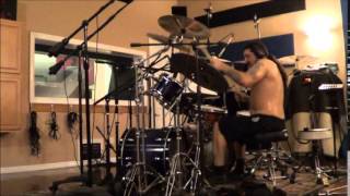 Max Kolesne tracking drums for new Krisiun record 2015