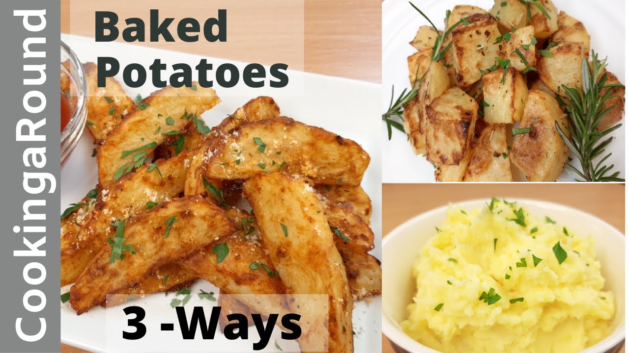 Baked Potatoes 3 Ways Recipes Youtube