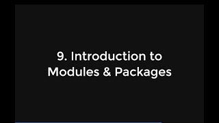 9 Python Crash Course: Introduction to Modules and Packages