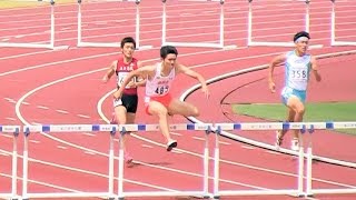 2015インターハイ陸上 男子400mH予選3組20150730