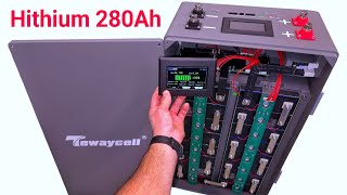 Tewaycell 51.2V Battery Box with 280Ah Hithium LiFePO4 Cells | DIY Power Storage