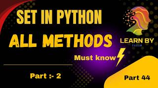 Set Methods in Python Complete Guide | add(), remove(), update(), union() #tutorial #python