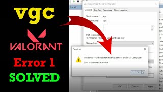 Windows could not Start vgc service on local computer Error 1: incorrect function | Tutorial 4You