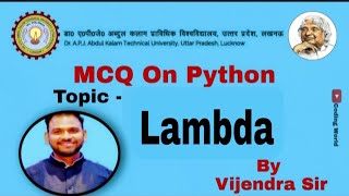 PYTHON-SESSION-16-MULTIPLE QUESTION ON LAMBDA WITH ANSWER AND EXPLANATION
