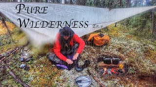 Camping in the Rain - 25 Days Wild Camping in the Northern Wilderness - Ep. 6 Fishing Catch \u0026 Cook