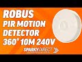 Robus R360N-01 | Motion Detector PIR Sensor 360° 10m⌀ 240v IP20 | White