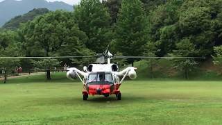 九州豪雨 救助ヘリポート 海上自衛隊UH-60救難ヘリ