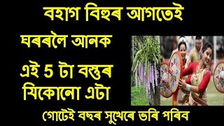 বহাগ বিহুৰ আগতেই ঘৰলৈ আনক এই 5 টা বস্তুৰ যি কোনো এটা ঘৰলৈ সুখ সমৃদ্ধি আহিব