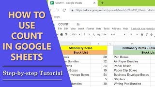 Google Sheets Count | How to Use COUNT in Sheets | Google Sheets Formulas