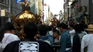 2011年6月4日　品川神社例大祭⑤　連合渡行直前　神輿集合