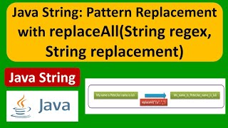 Java String: Pattern Replacement with replaceAll(String regex, String replacement) | Java Tutorial