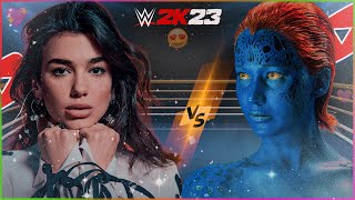 Dua Lipa VS Mystique - WWE Championship Match | WWE 2K23