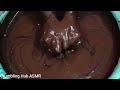 soft powdery chocolatey🍫dirt multiple shapes dipping crumbling in💦 u0026 paste mixing playing asmr