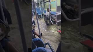 Floodwaters Rush Onto Bus With Passengers On Board In Paris