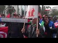 tunisian ennahda party demands unity during protest