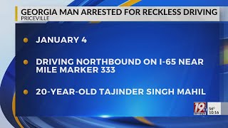 Georgia Man Arrested For Reckless Driving | January 5, 2025 | News 19 at 10 p.m. - Weekend