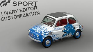 GT SPORT LIVERY EDITOR | Racing Team 500 (Fiat 500) [SPEED ART]