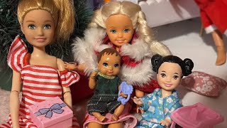 Barbie Dolls Opening Presents On Christmas Day Morning! *Ungraceful Child*