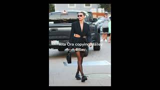 Rita Ora Copying Hailey Bieber #shorts