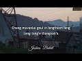 Chung Muvanlai (lyrics video) - Joshua Buhril cover / gangte love song lyrics/ kuki love song lyrics