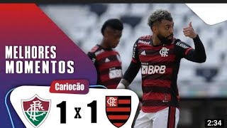 Fluminense 1x1 Flamengo | final | (primeiro tempo) carioca 2022 HD