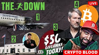 Plane Fires, Fort Knox Audit, Bitcoin Crashes More \u0026 50 USDT Giveaway! | The Rundown w/ Crypto Blood