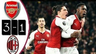 Arsenal vs AC Milan (3:1) Europa League - All Goals & Extended Highlights 16/3/2018