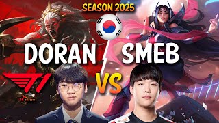 T1 Doran AMBESSA vs Smeb IRELIA Top - Patch 15.2 KR Ranked | lolrec