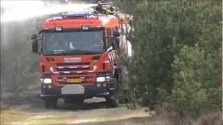 «HD» Grote bos/heidebrand-oefening Vilsteren. 17-3-12 Brandweer IJsselland en Twente