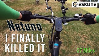 KILLED IT! Eskute Netuno eMountain #ebike Range Test–How Far Can You Go on a Single Battery Charge?