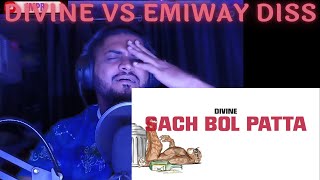 SACH BOL PATTA | GALI WAALE KUTTE | DIVINE VS EMIWAY DISS REACTION | MUSIC PRODUCER REACTS